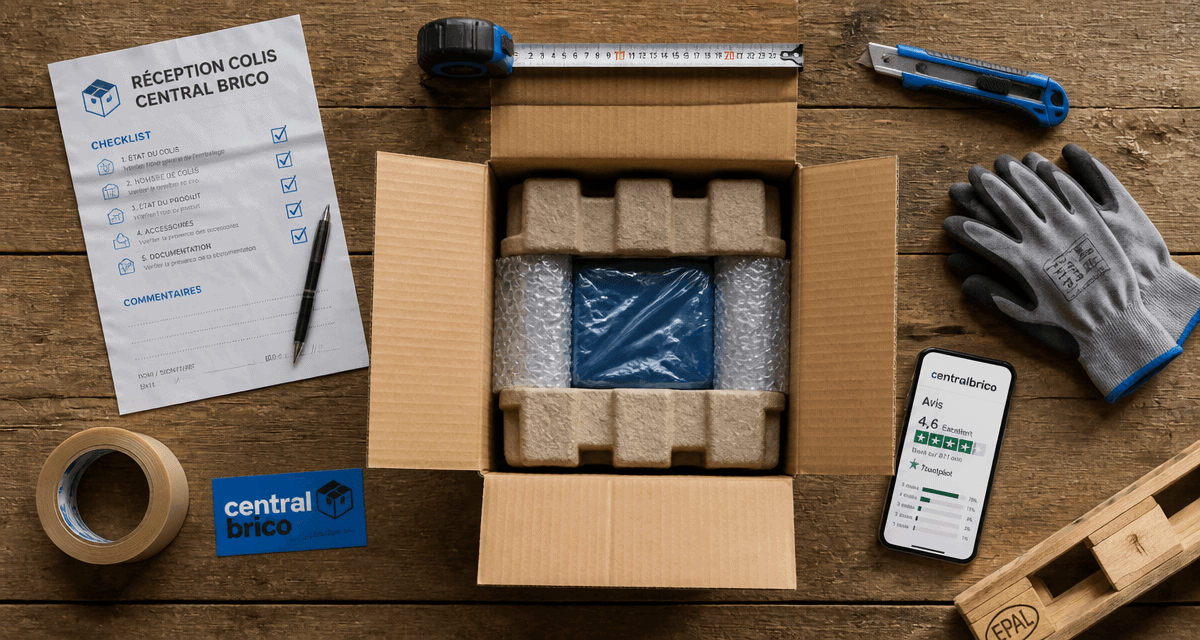 central brico avis colis ouvert checklist outils