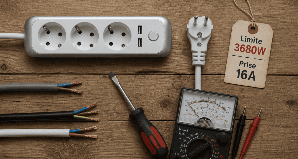 combien de watt sur une prise 16a multiprise et outils
