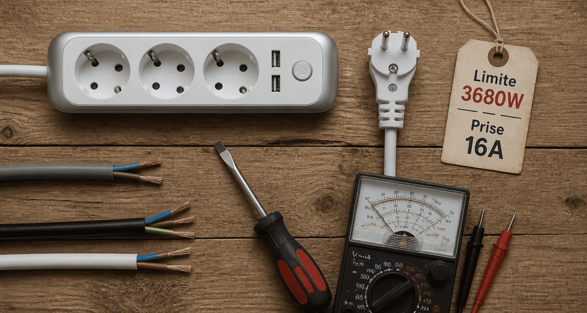 combien de watt sur une prise 16a multiprise et outils
