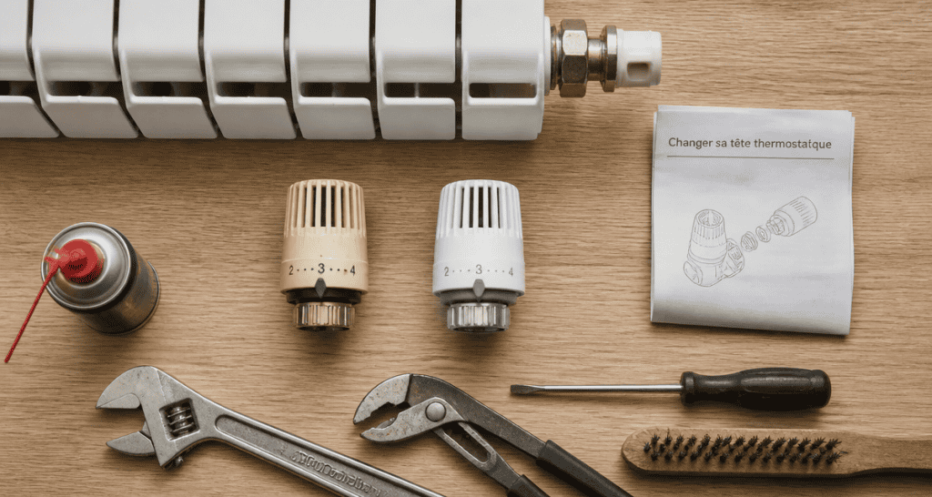 comment changer une tete de robinet thermostatique de radiateur outils et étapes
