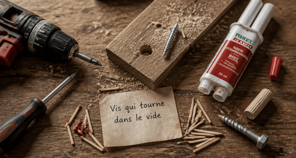 comment serrer une vis qui tourne dans le vide bois, outils et solutions
