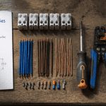 domino électrique 3 sorties avec outils sur établi
