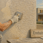 enduit gratte sur façade maison moderne