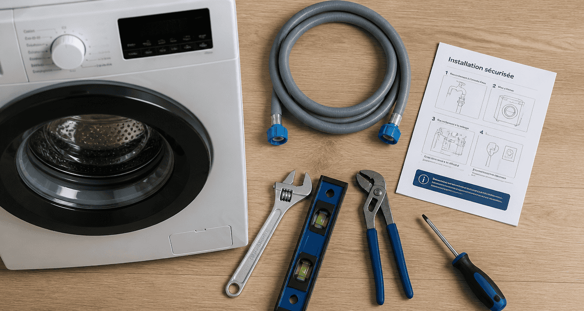 installer machine à laver avec outils et fiche technique