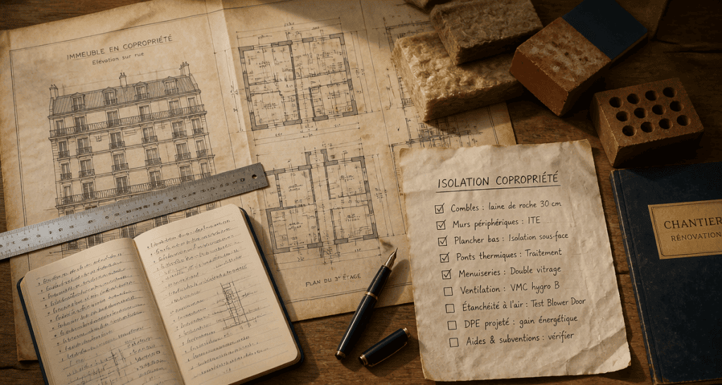 obligation isolation extérieure immeuble ancien checklist plans