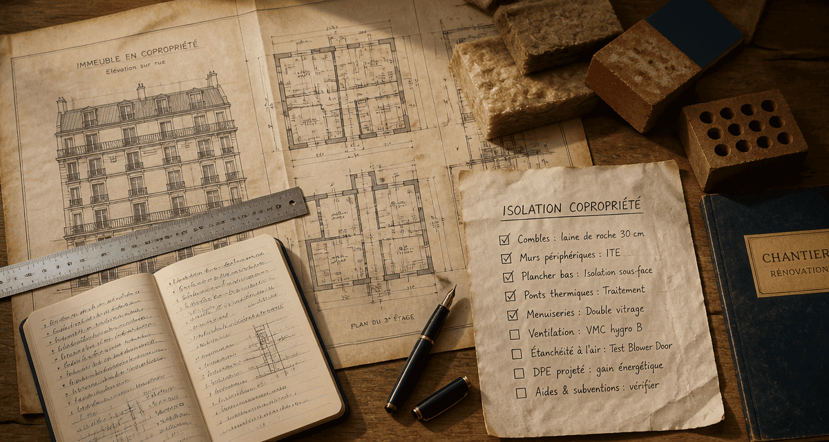 obligation isolation extérieure immeuble ancien checklist plans