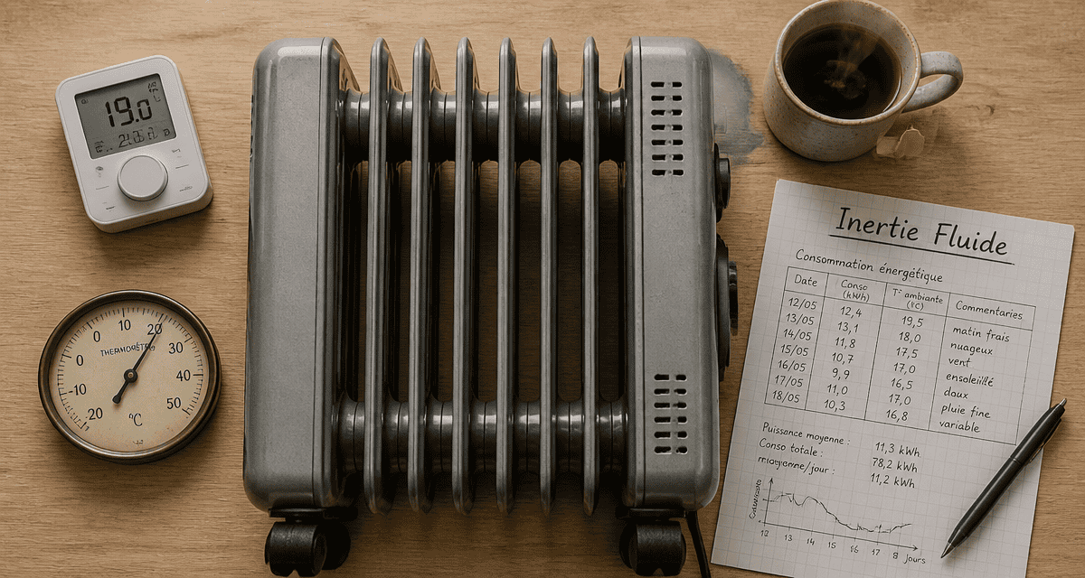 radiateur bain d huile avis sur table avec thermostat et feuille