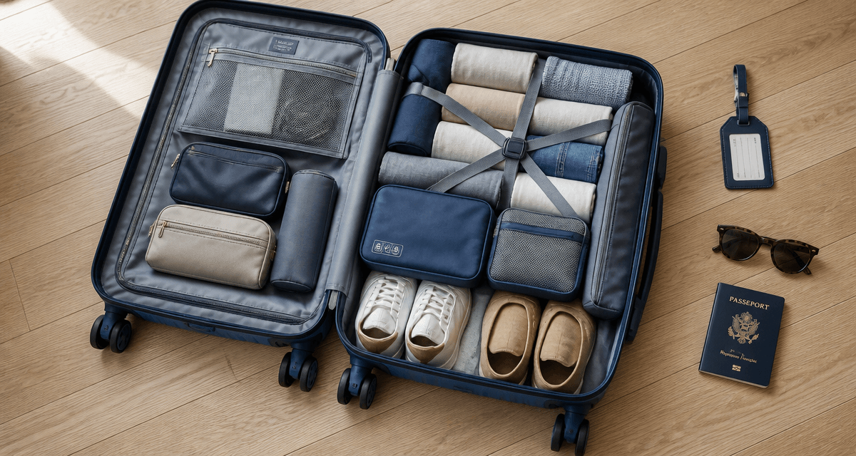valise moyen sejour ouverte avec vetements