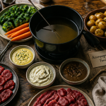 accompagnement fondue bourguignonne légumes et sauces maison