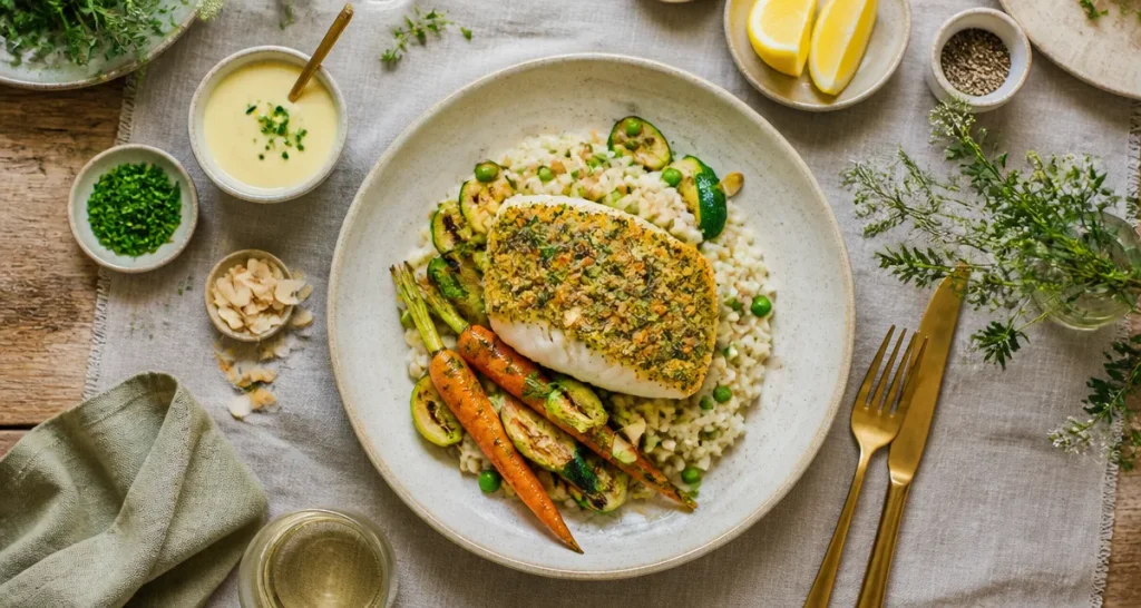 accompagnement pour cabillaud avec légumes et sauce