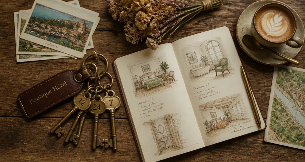 boutique hotel def clés vintage bureau