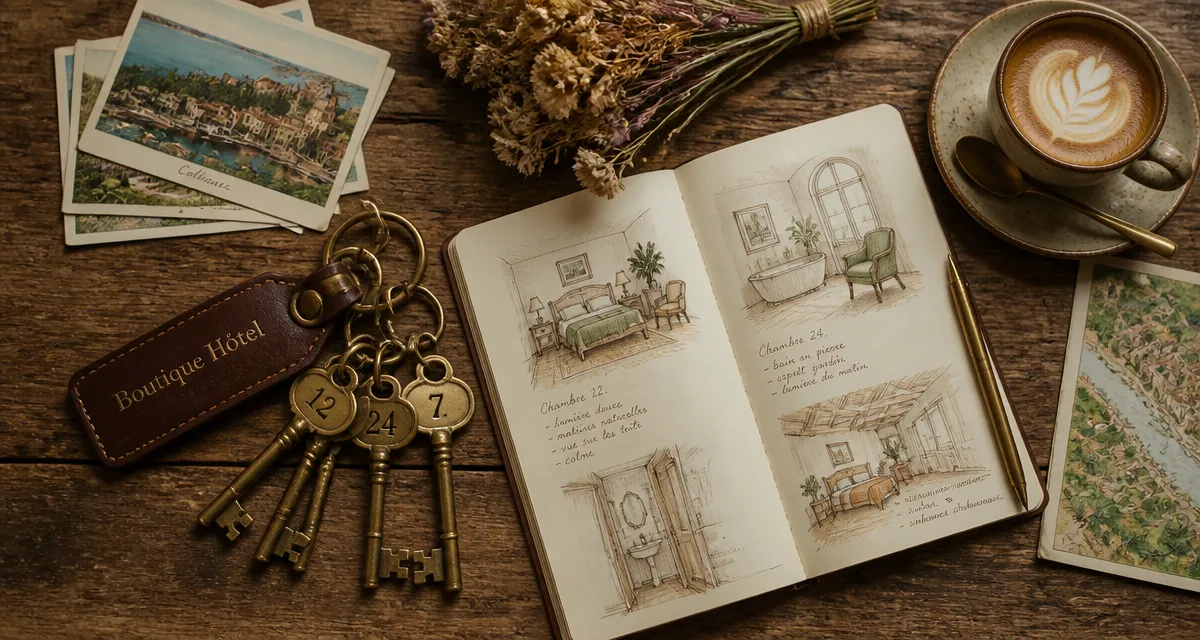 boutique hotel def clés vintage bureau
