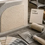 Crepi isolant pour isolation faade, truelle et mortier, textures