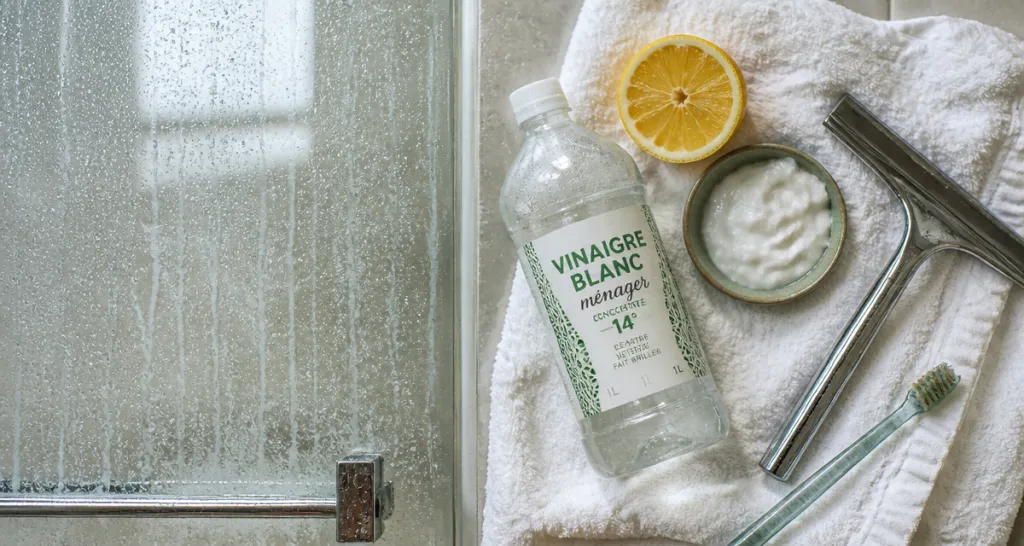 Enlever le calcaire sur les parois de douche avec méthodes naturelles