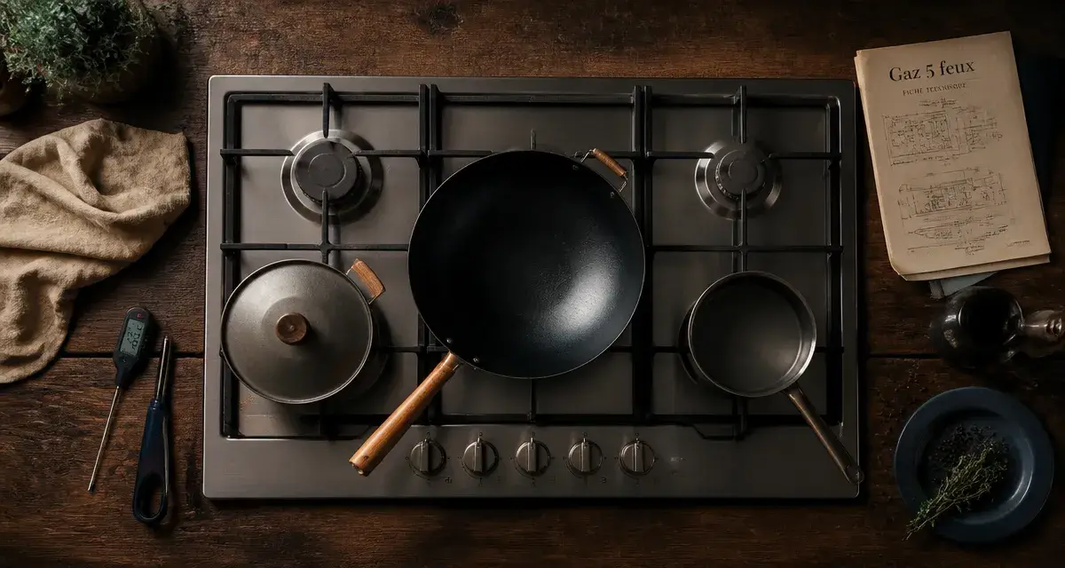 Meilleur plaque de cuisson gaz 5 feux, 5 foyers gaz en inox