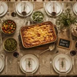 recette 10 personnes table dressée lasagnes