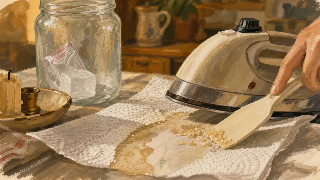 Froid ou chaleur : comment enlever de la cire de bougie sans abîmer le support