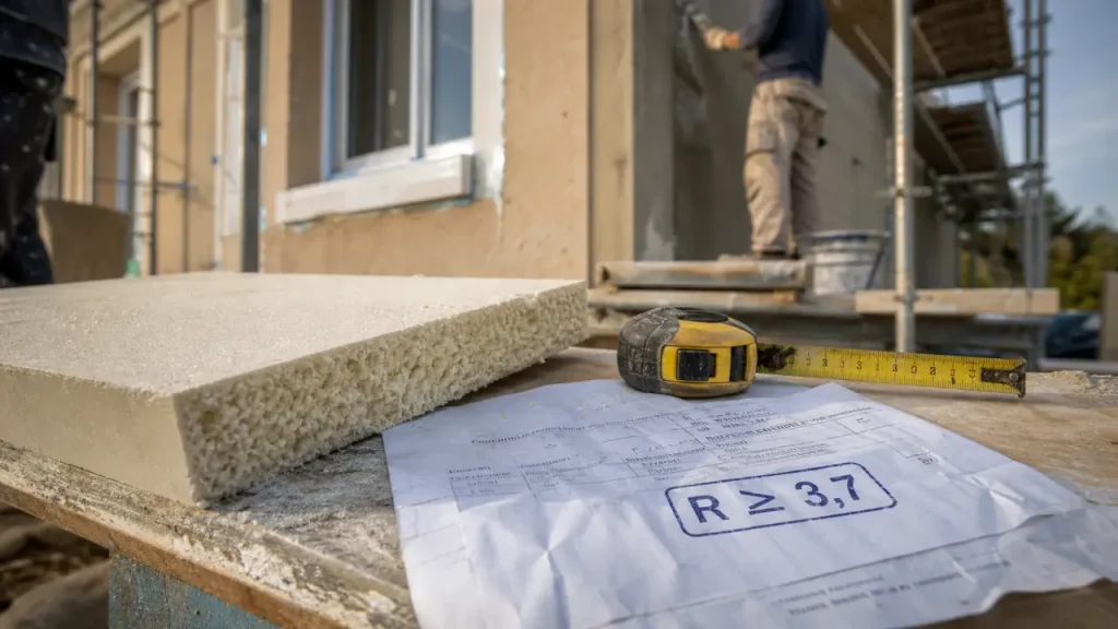 Isolation extérieure quelle épaisseur pour atteindre R 3,7 m².K/W