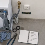 lave linge branchement : arrivée d’eau et évacuation à 65-100 cm