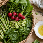 Legume avril primeurs de saison : asperges et radis