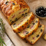 Recette salé : cake olives jambon, tranches et moutarde