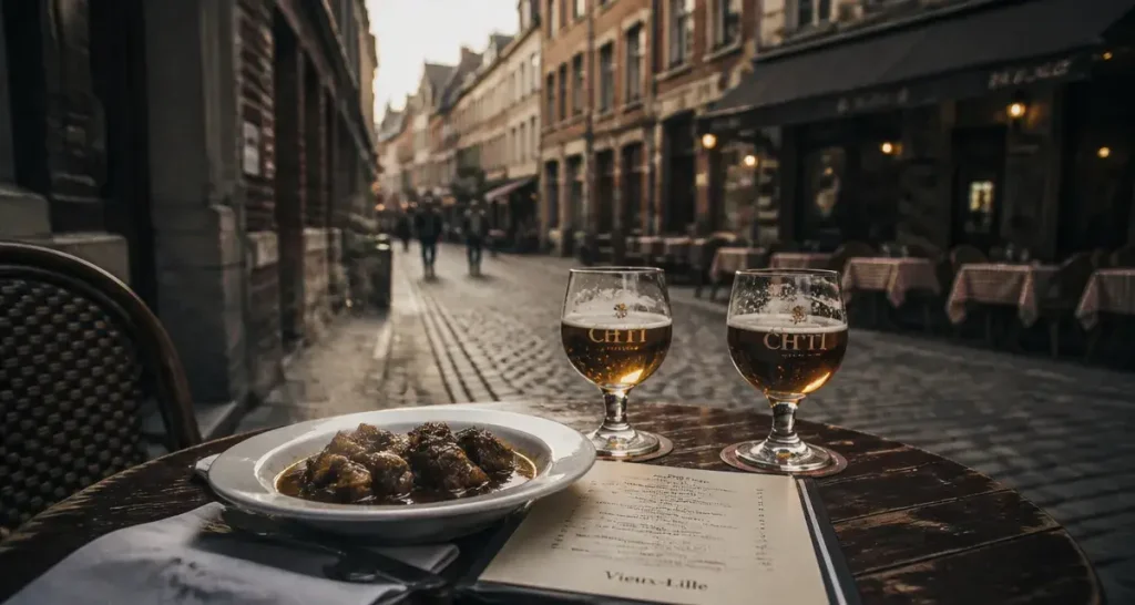 Restaurants in lille centre : bistro Vieux-Lille, carbonnade et bière du Nord