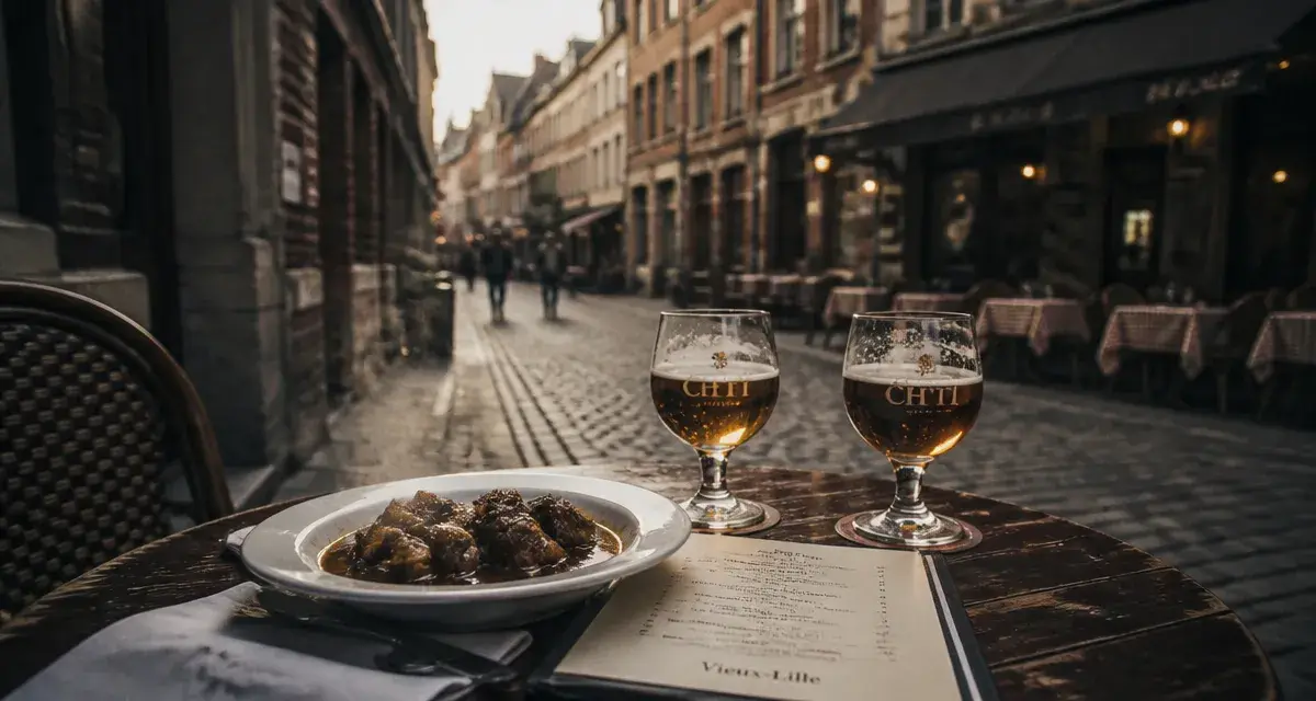 Restaurants in lille centre : bistro Vieux-Lille, carbonnade et bière du Nord