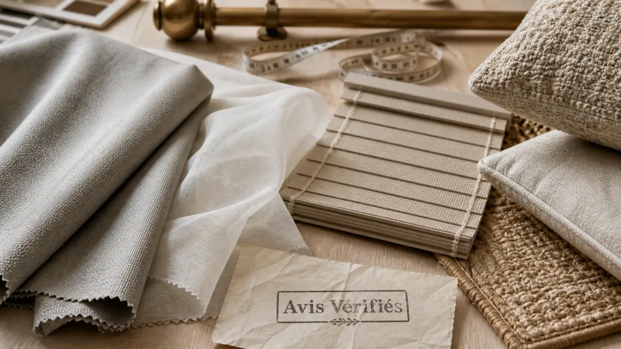 Atelier de la deco : échantillons rideaux, voilages, stores et tapis