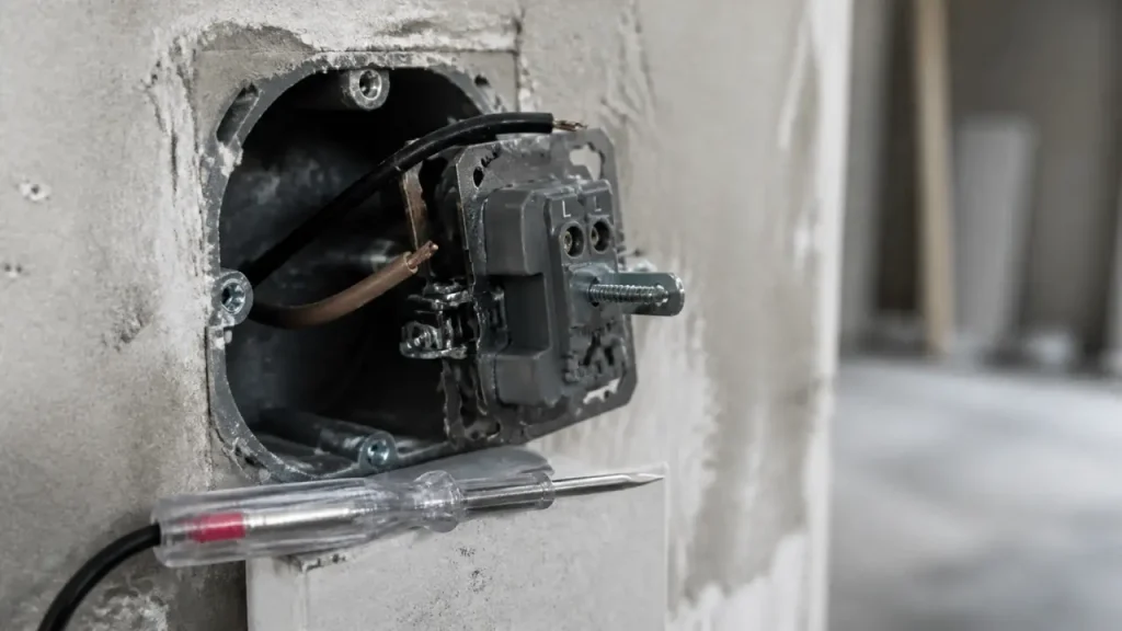 Branchement interrupteur simple legrand : phase L et retour 1 sur lampe