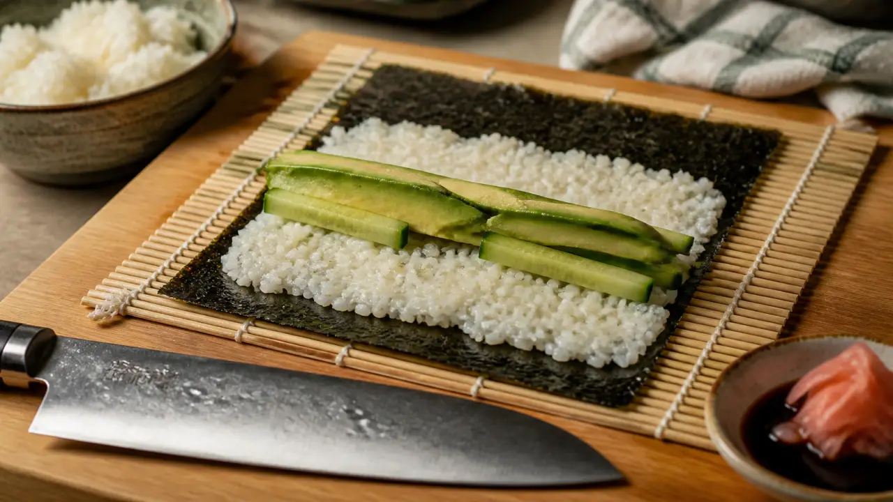 Comment faire des sushi : riz vinaigré et feuille de nori