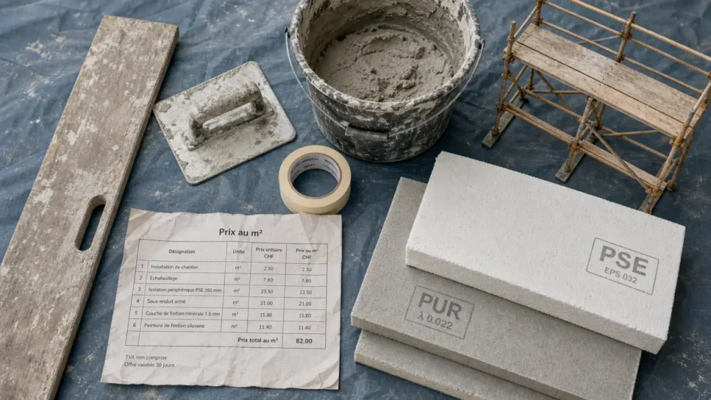 Crépi prix m2 : 20 à 35 €/m² en projeté, jusqu’à 130 €/m² avec isolation