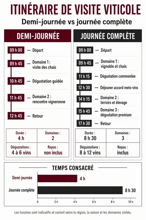 Comparatif des formats de visite pour une balade gourmande et vignobles du Médoc