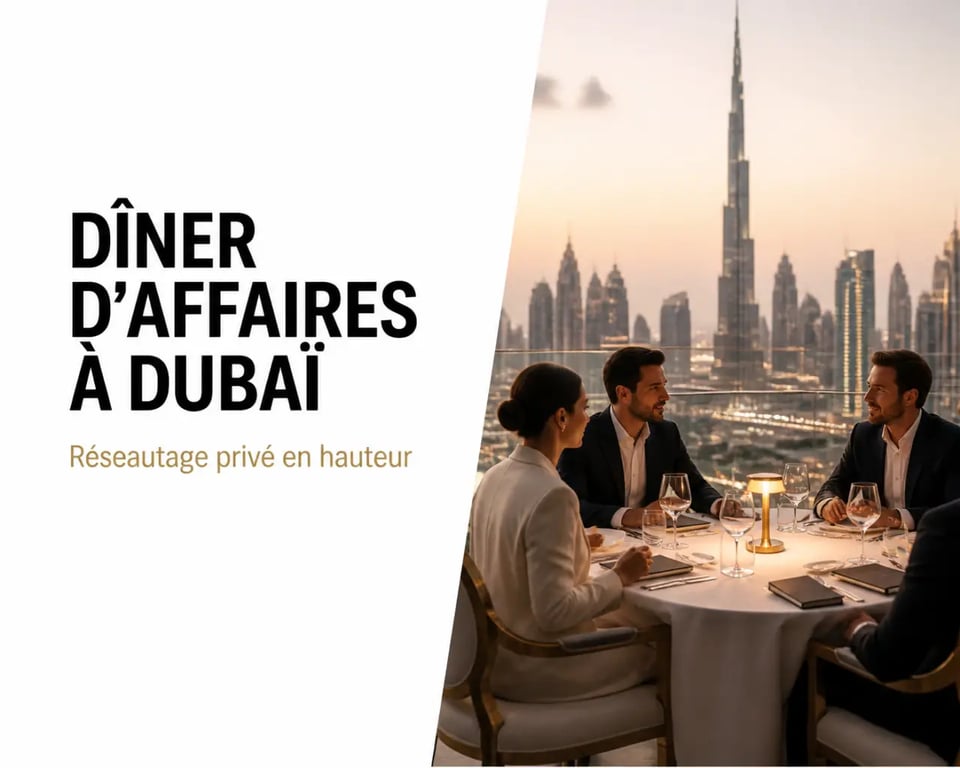 Organiser un voyage d'affaires mémorable à Dubaï autour d’un dîner de networking avec vue sur la ville