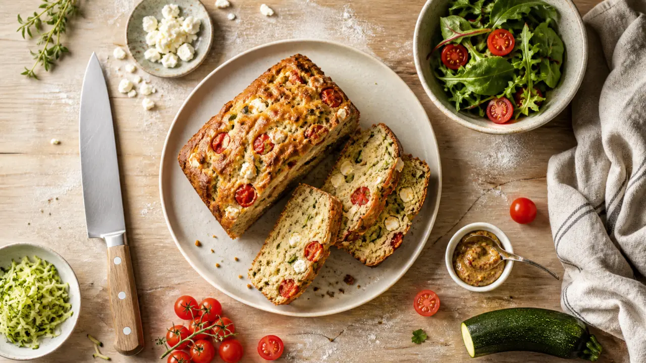Recette sale cake salé avec salade verte