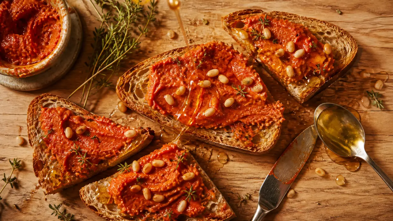 Recettes soubressade : tartine espagnole, soubressade au miel et pignons de pin