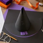 Tuto chapeau de sorciere en papier : cône stable, bord net, 2 cm