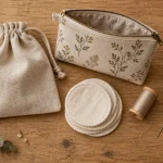 Accessoires fait maison : trousse en tissu et cotons lavables