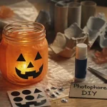 Photophore DIY Halloween, bricolage facile Halloween avec bocal en verre