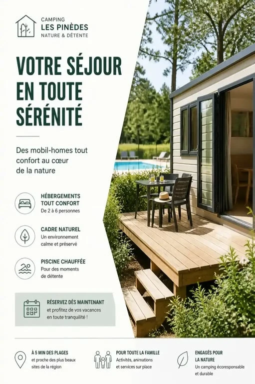 Un mobil-home moderne et confortable pour un week-end en camping réussi