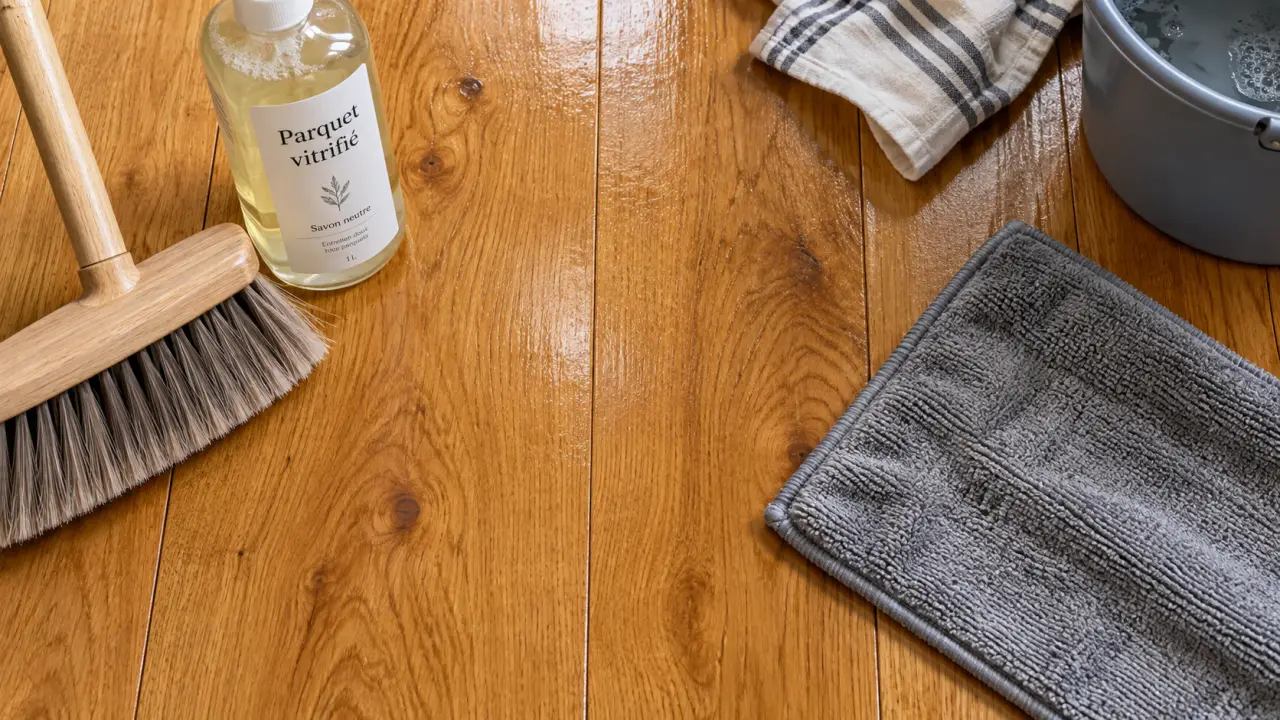 Parquet nettoyage : microfibre pour parquet vitrifié, essorée