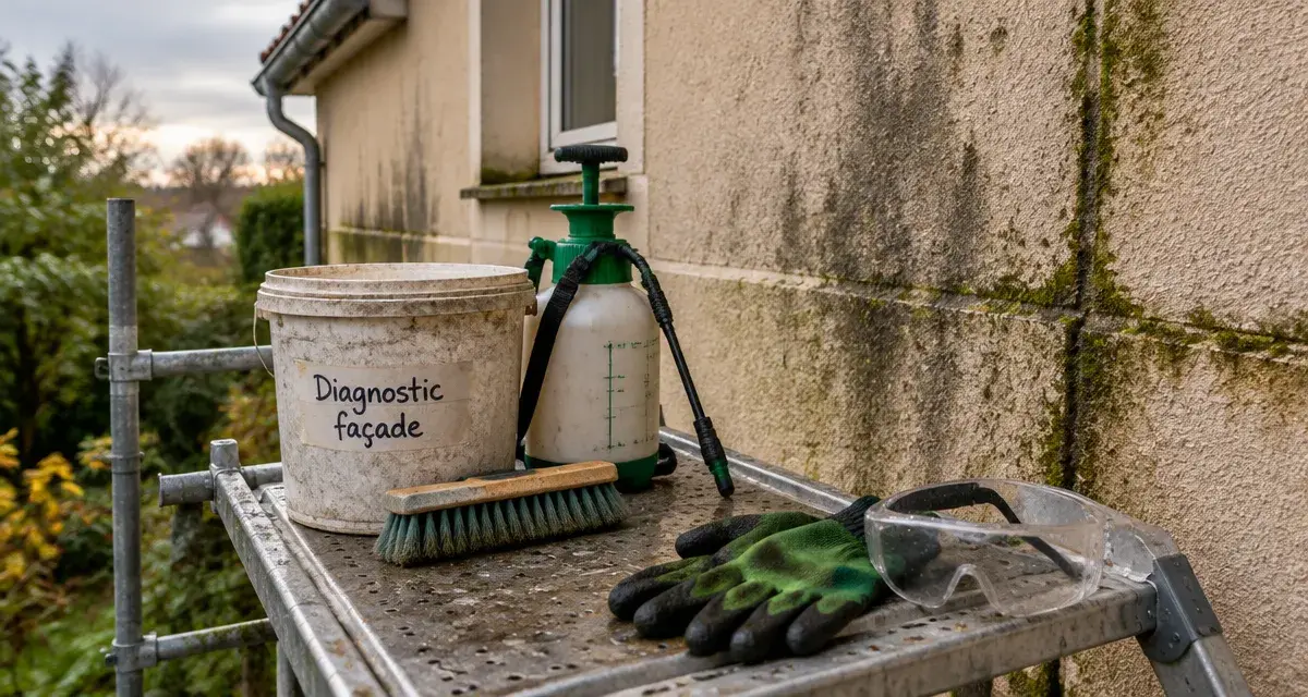 Comment nettoyer une façade de maison : brosse et pulvérisateur sans abîmer l’enduit