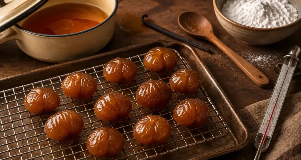 Marrons glacés maison : un sirop trop chaud suffit à les briser