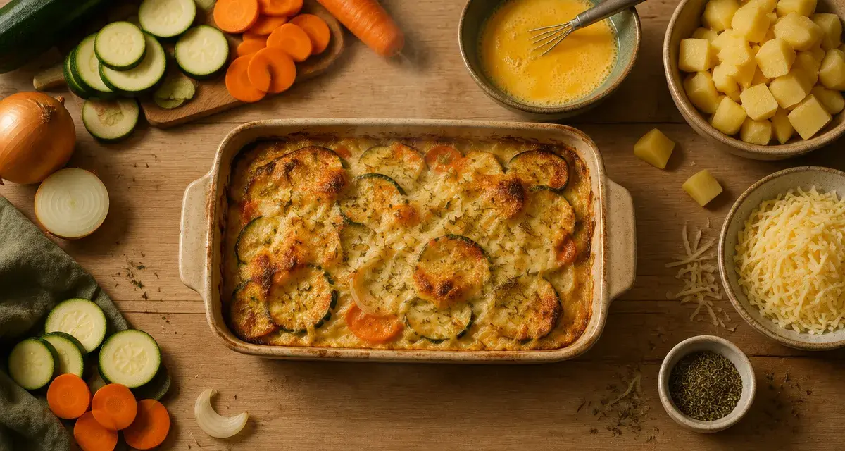 Reste frigo recette : gratin simple aux légumes et fromage